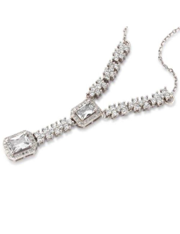 Gargantilla Zirconia plata