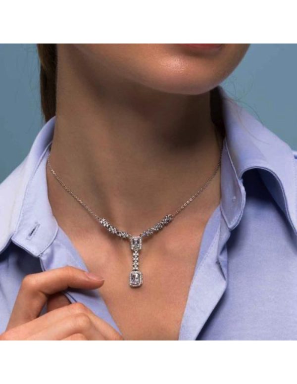 Gargantilla Zirconia plata