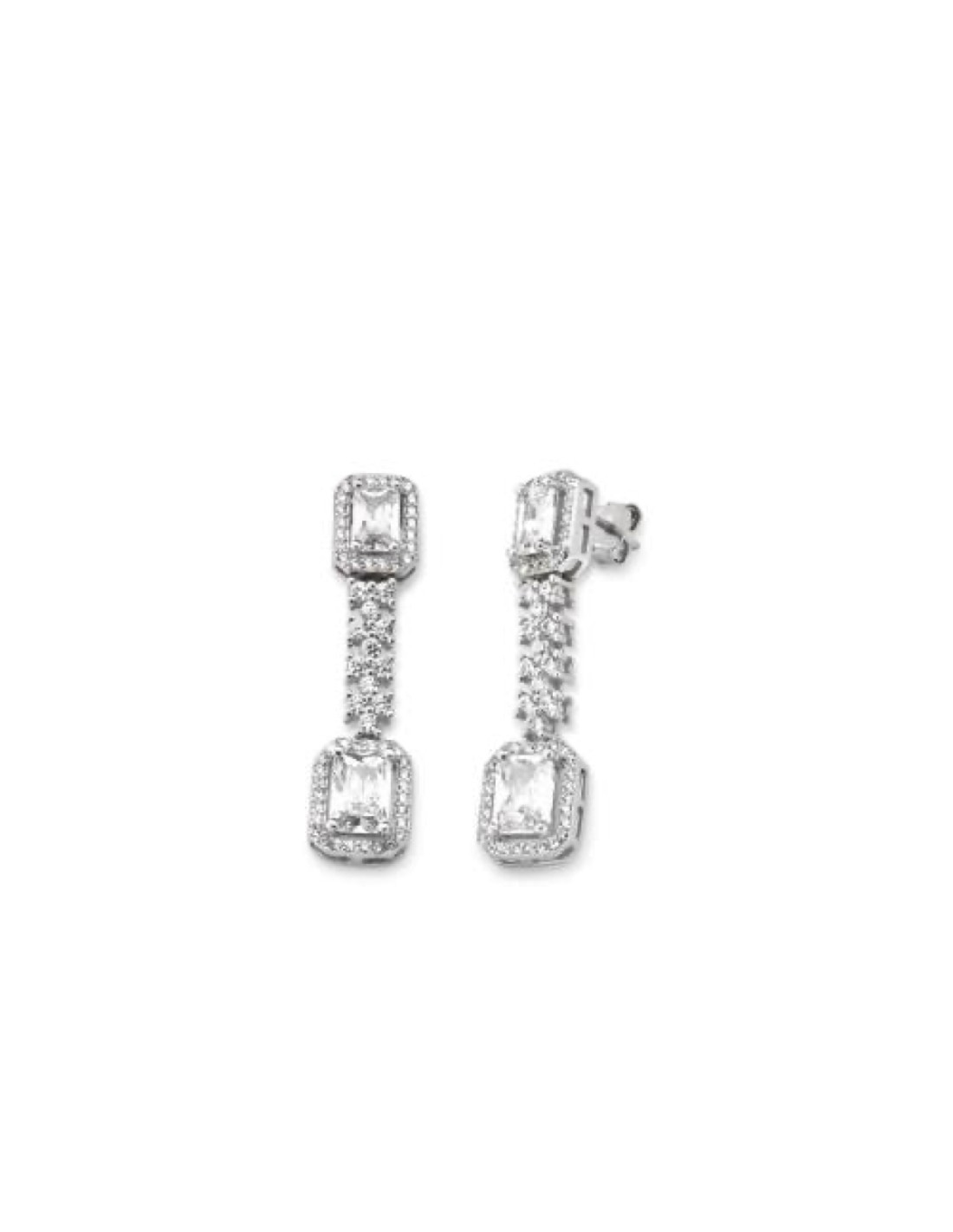 Pendientes Zirconia Plata