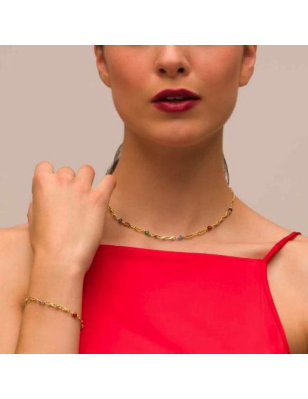 Gargantilla Color links plata