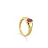 Anillo circonita roja clavada 2 Anillo circonita roja clavada