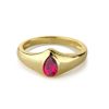 Anillo circonita roja clavada 4 Anillo circonita roja clavada