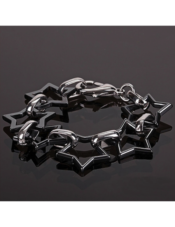 Pulsera eslabones estrellas de cerámica
