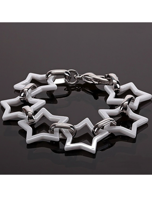 Pulsera eslabones estrellas de cerámica 1 Pulsera eslabones estrellas de cerámica