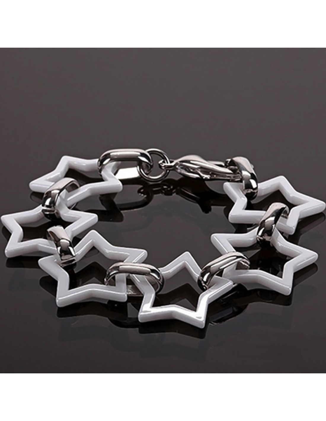 Pulsera eslabones estrellas de cerámica