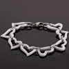 Pulsera eslabones corazones de cerámica 2 Pulsera eslabones corazones de cerámica