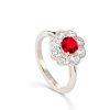 Anillo Genial Plata 925 Piedra Roja Y Circonitas 2 Anillo Genial Plata 925 Piedra Roja Y Circonitas