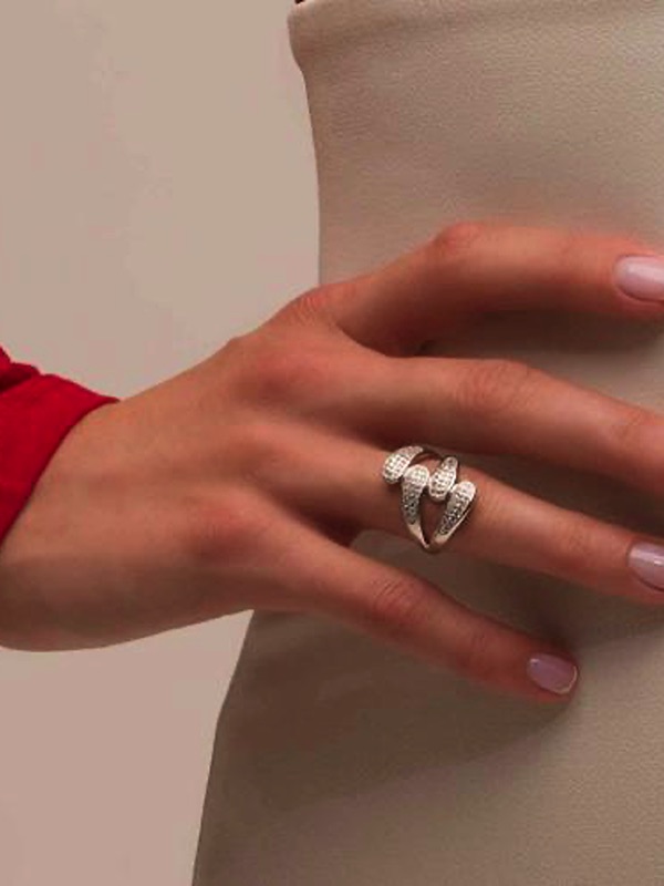 Anillo Digno Plata 925 Resplandor Mujer hover