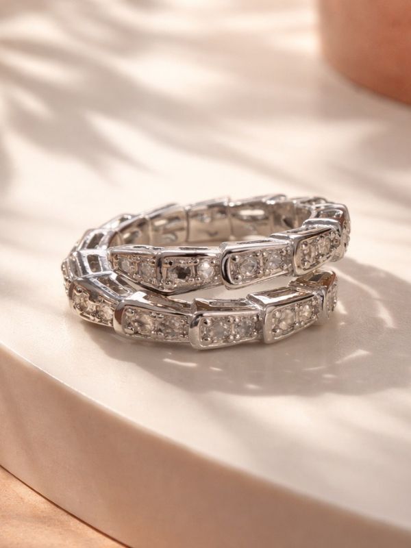 Anillo Acero 316L Serpiente Diseño Reconocido