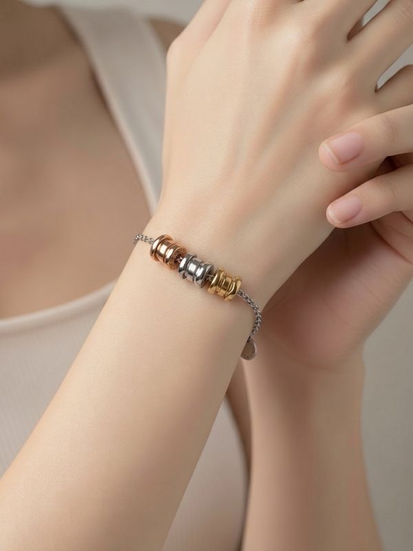 Pulsera Popular Acero 316L Triple Cilindro hover