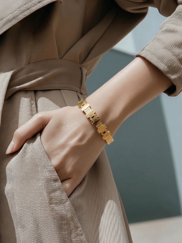 Pulsera Eficaz Acero 316L Diseño Italiano Brillantes hover